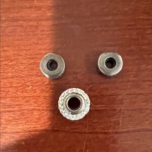 Silver Pandora spacer charm Set of 3